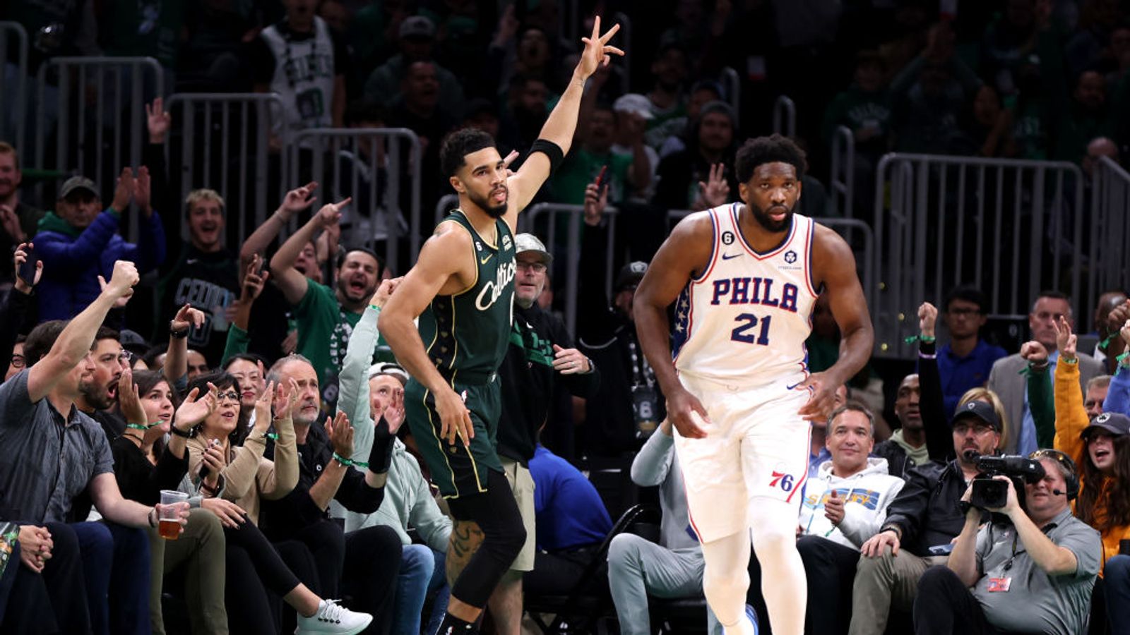 BSJ Game Report: Celtics 124, Sixers 117 - Tatum & Brown Outduel Embiid ...